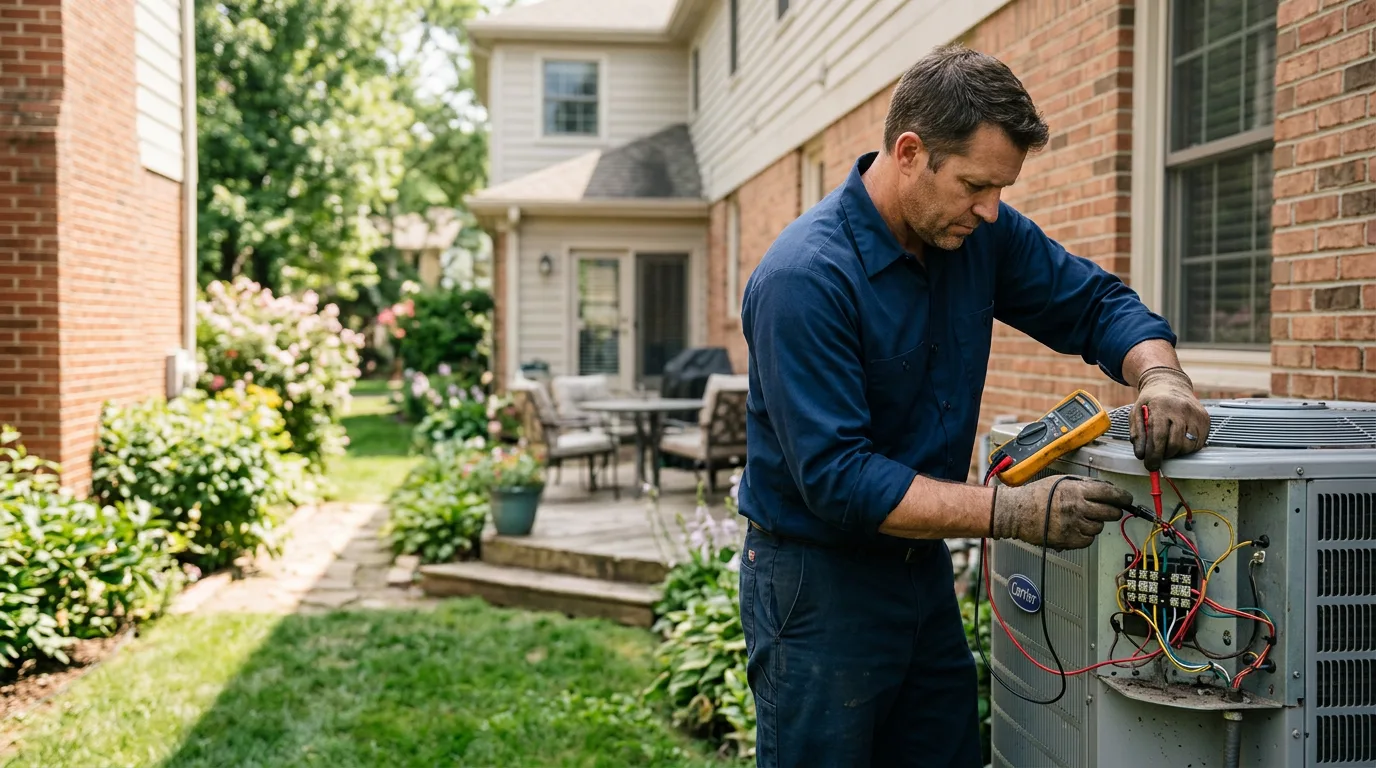 HVAC technician working near Okay, OK